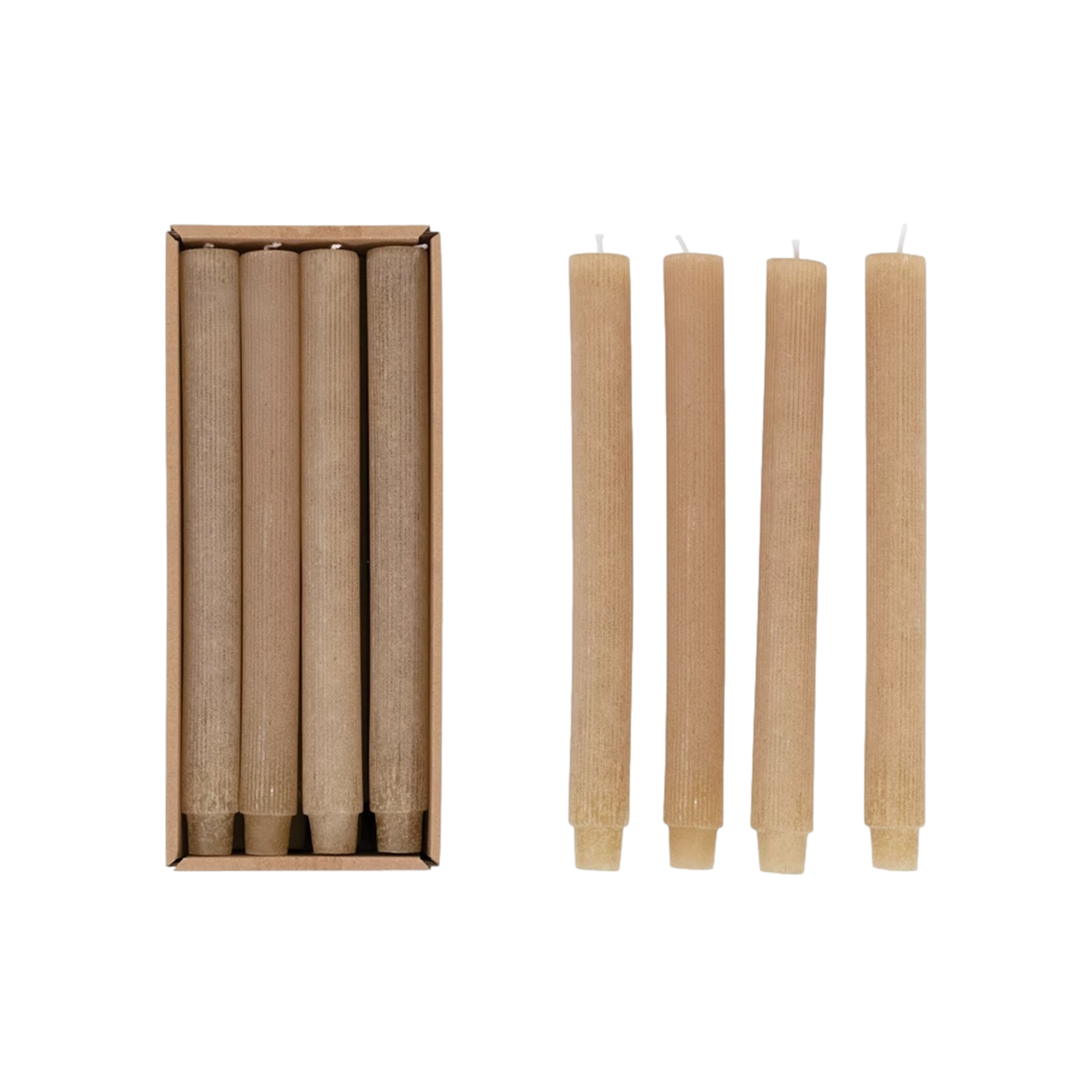 10&quot; Taper Candles in Linen (Set of 12)