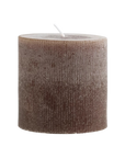 Pleated Pillar Candle in Leather