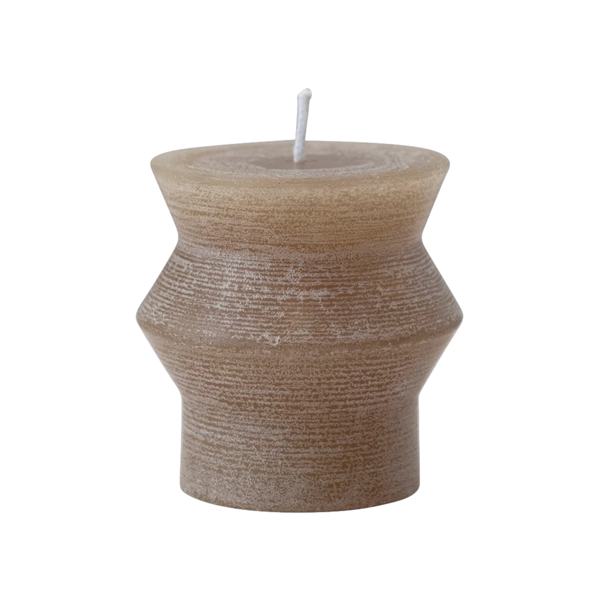 Totem Pillar Candle in Brown