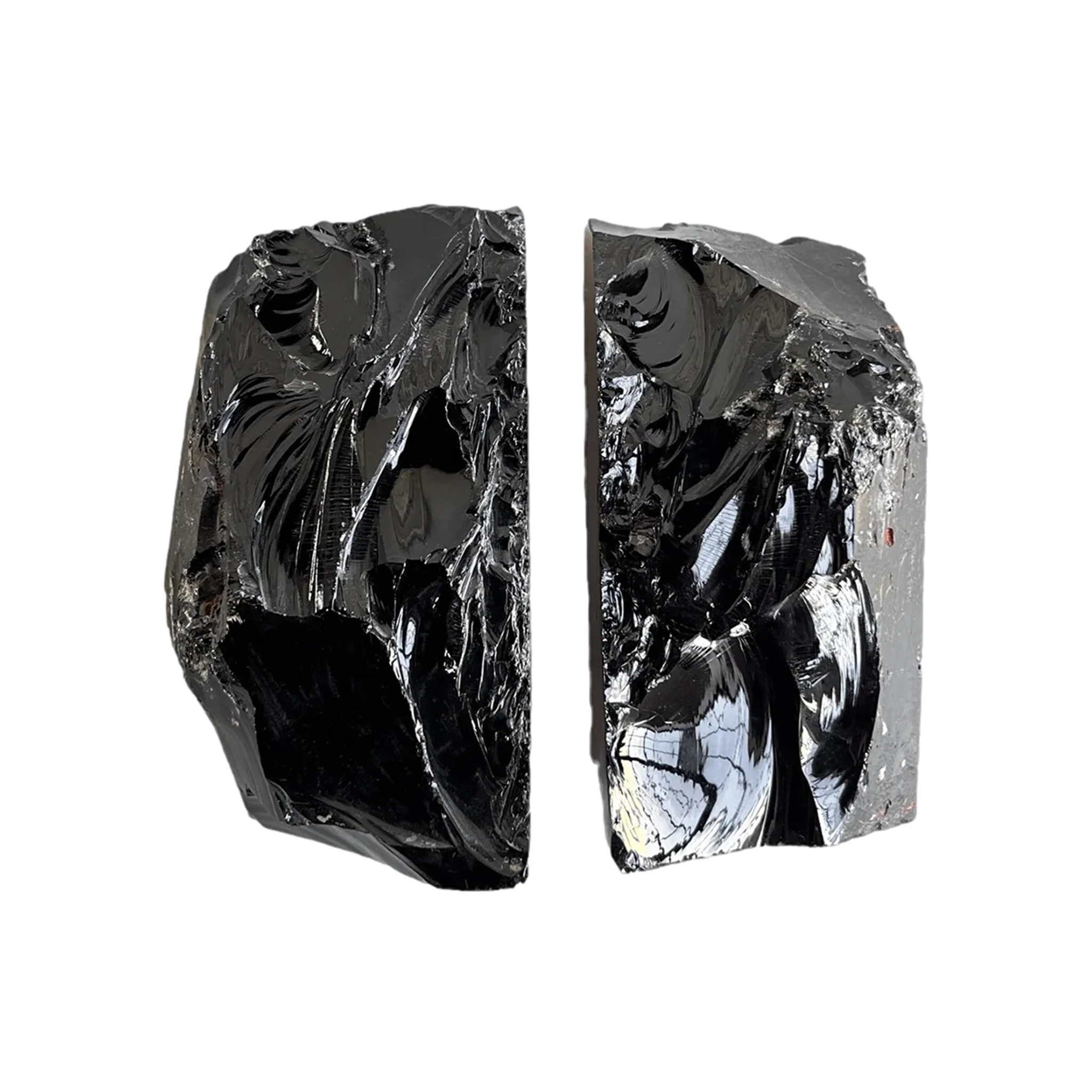 Black Obsidian Bookend Pair