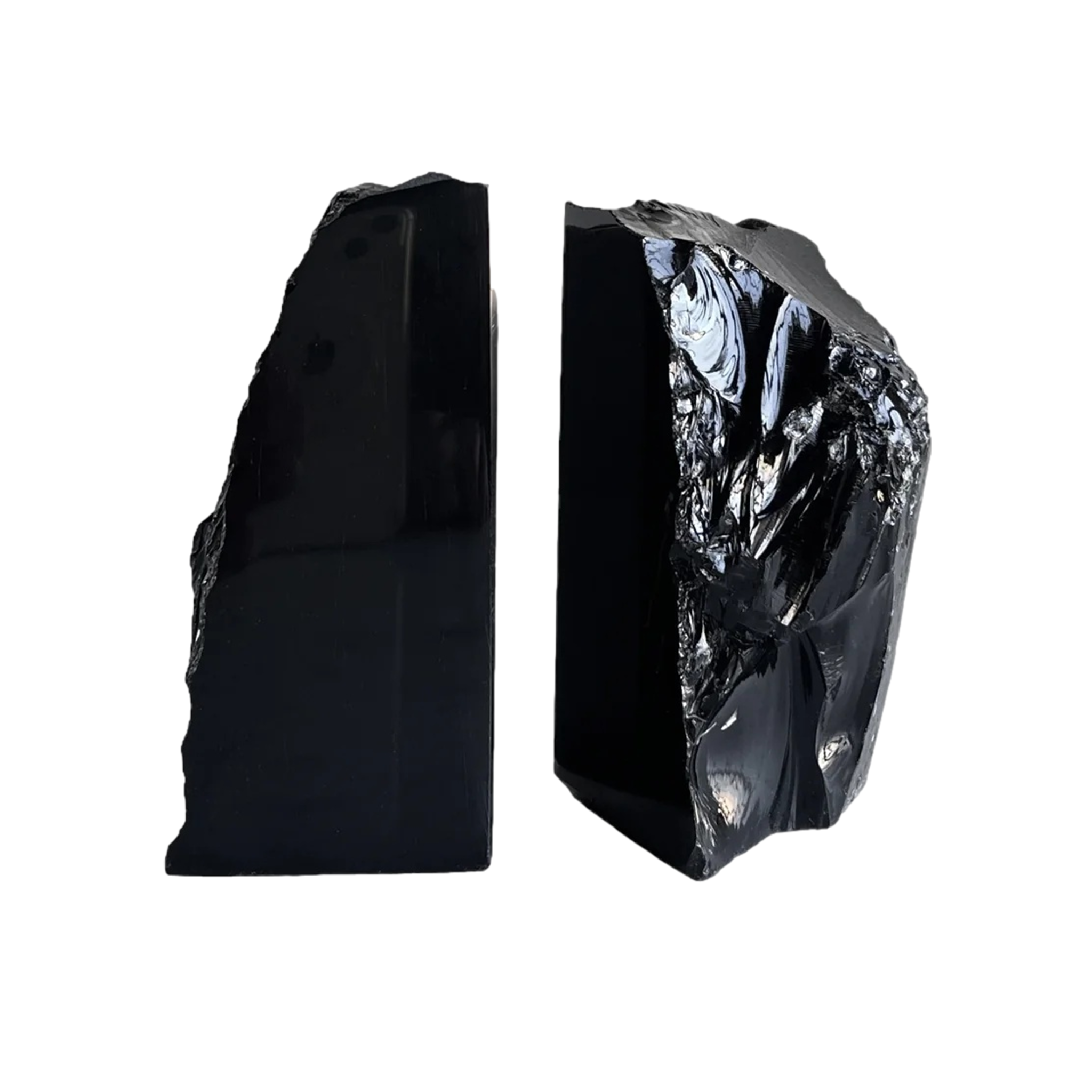 Black Obsidian Bookend Pair