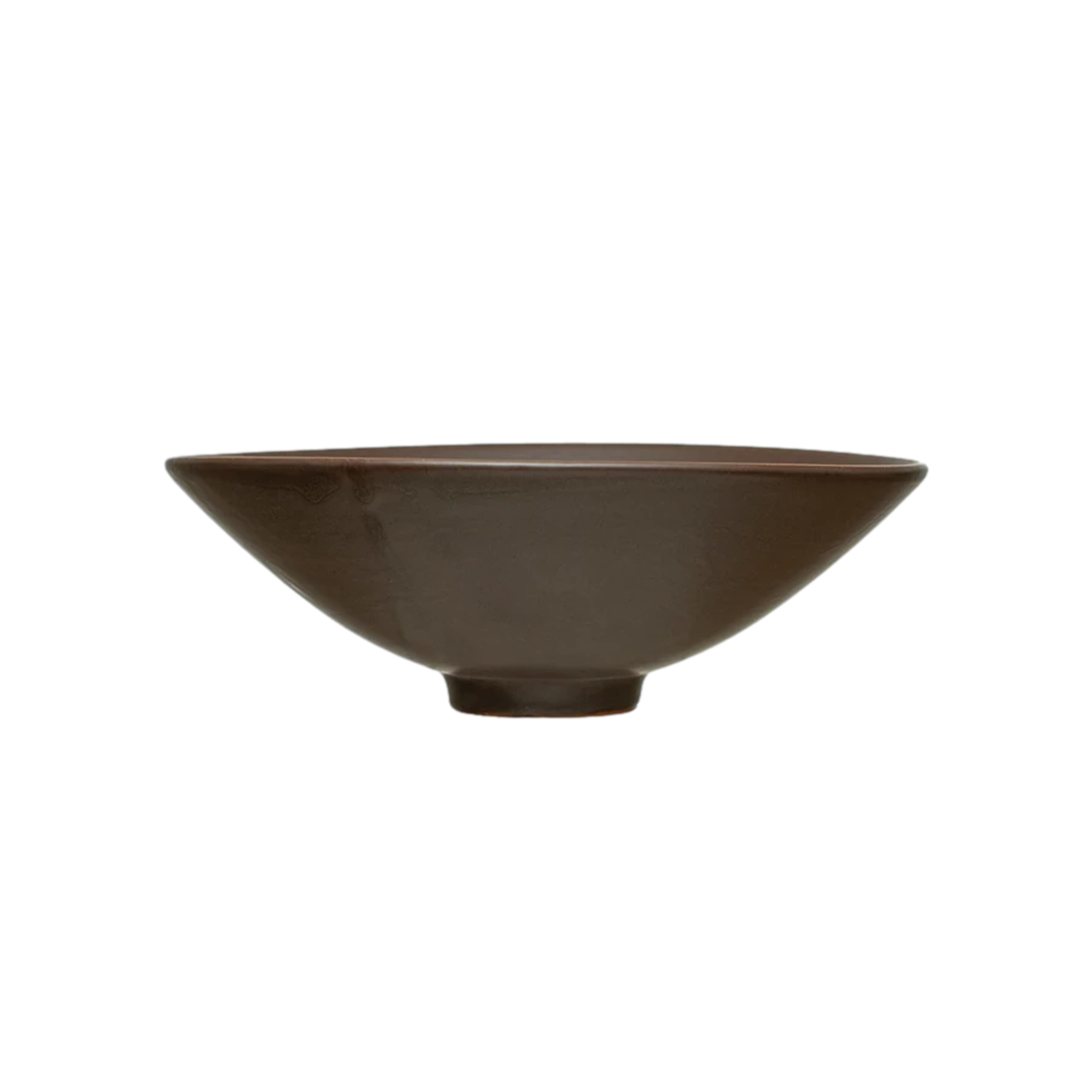 Decorative Terracotta Bowl with Reactive Glaze