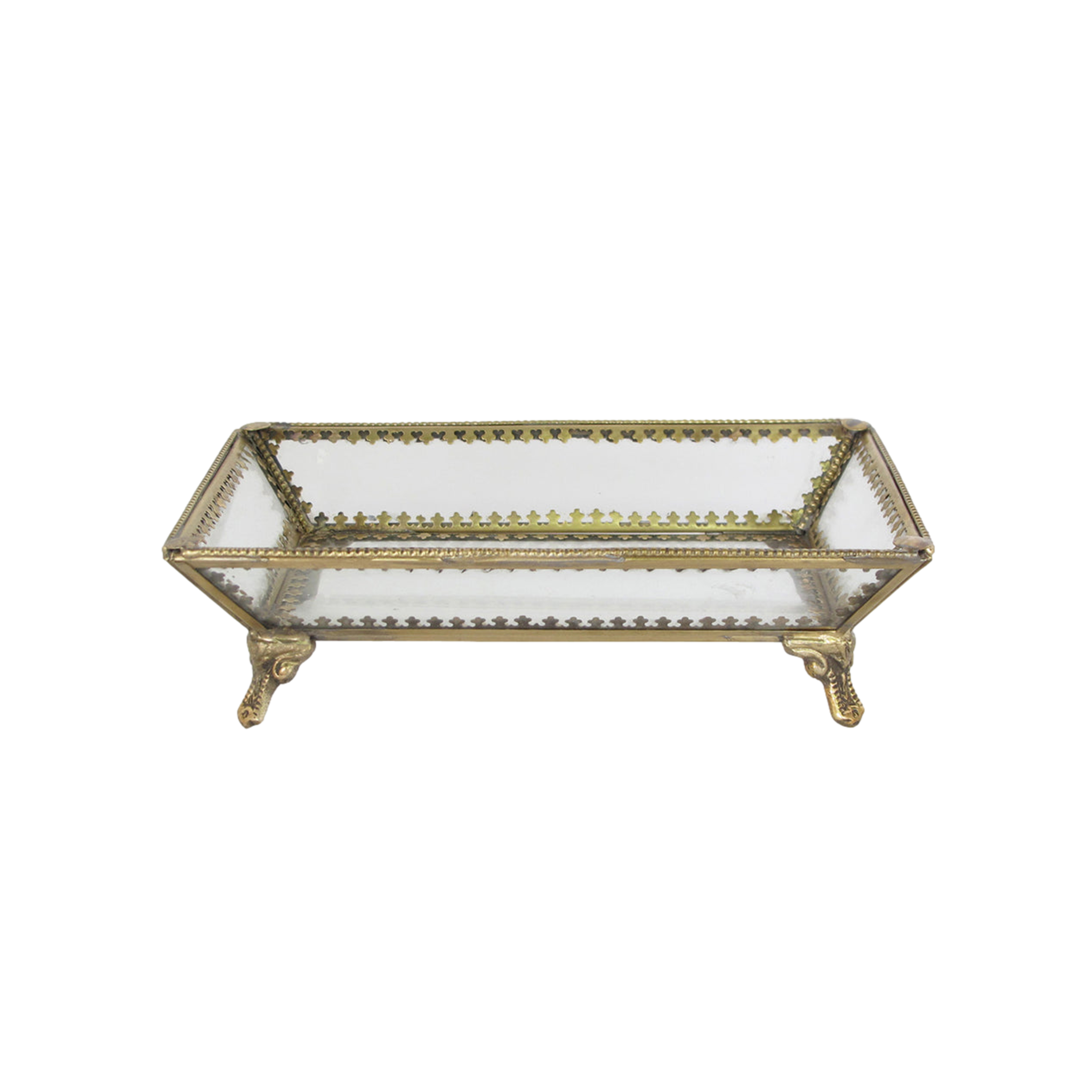 Glass and Brass Tray