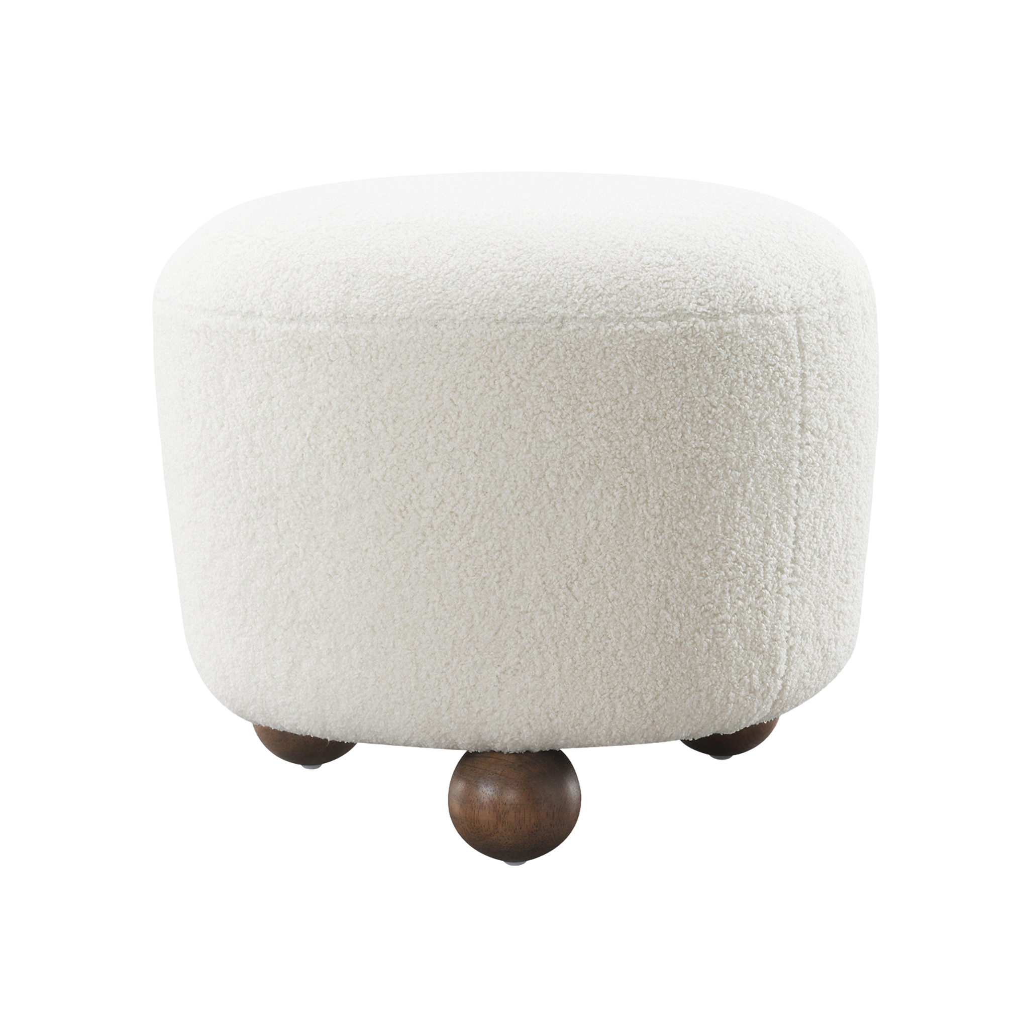 Round Ottoman with Ball Feet