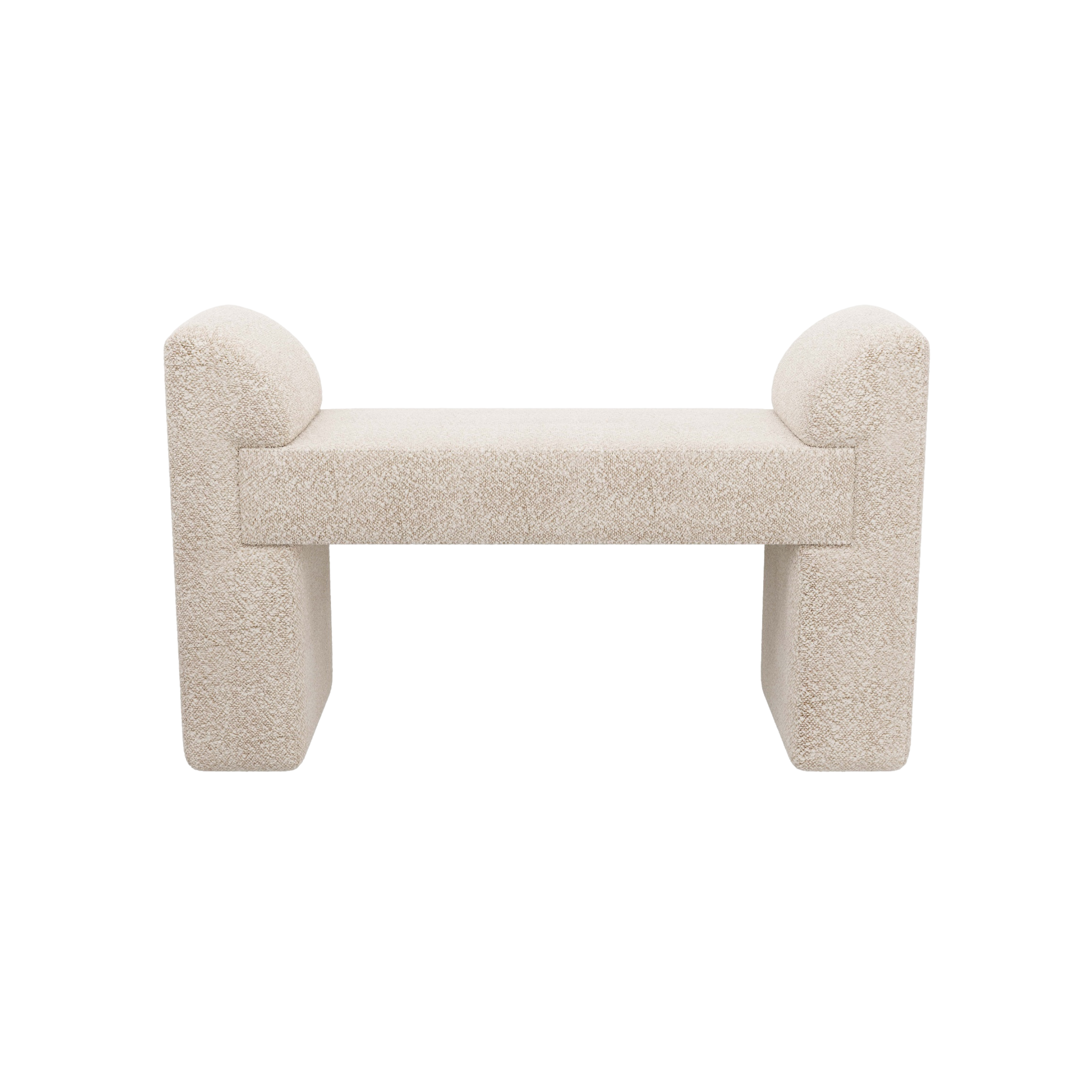 Windemere Bench in Cream Sherpa