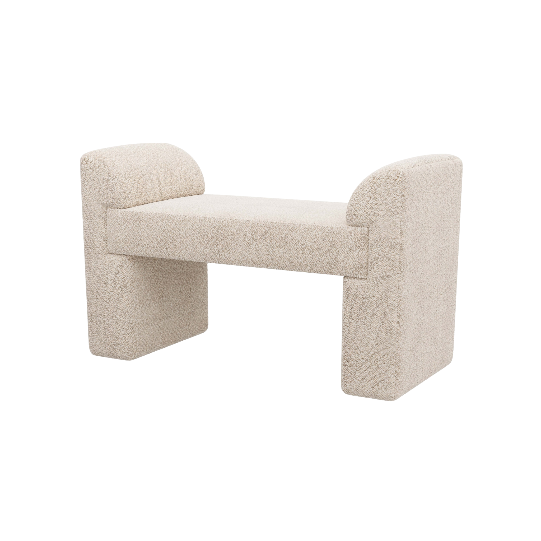 Windemere Bench in Cream Sherpa