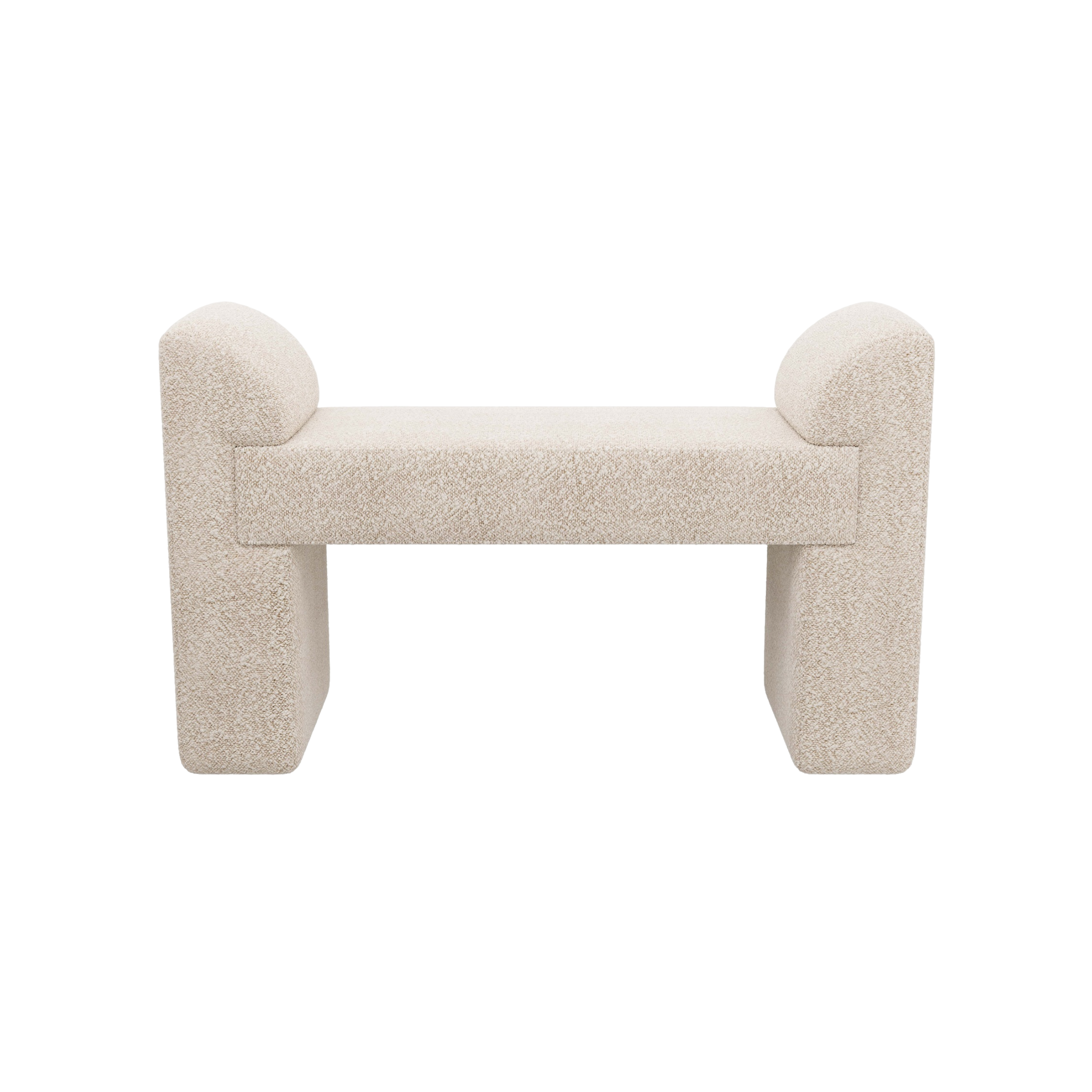 Windemere Bench in Cream Sherpa