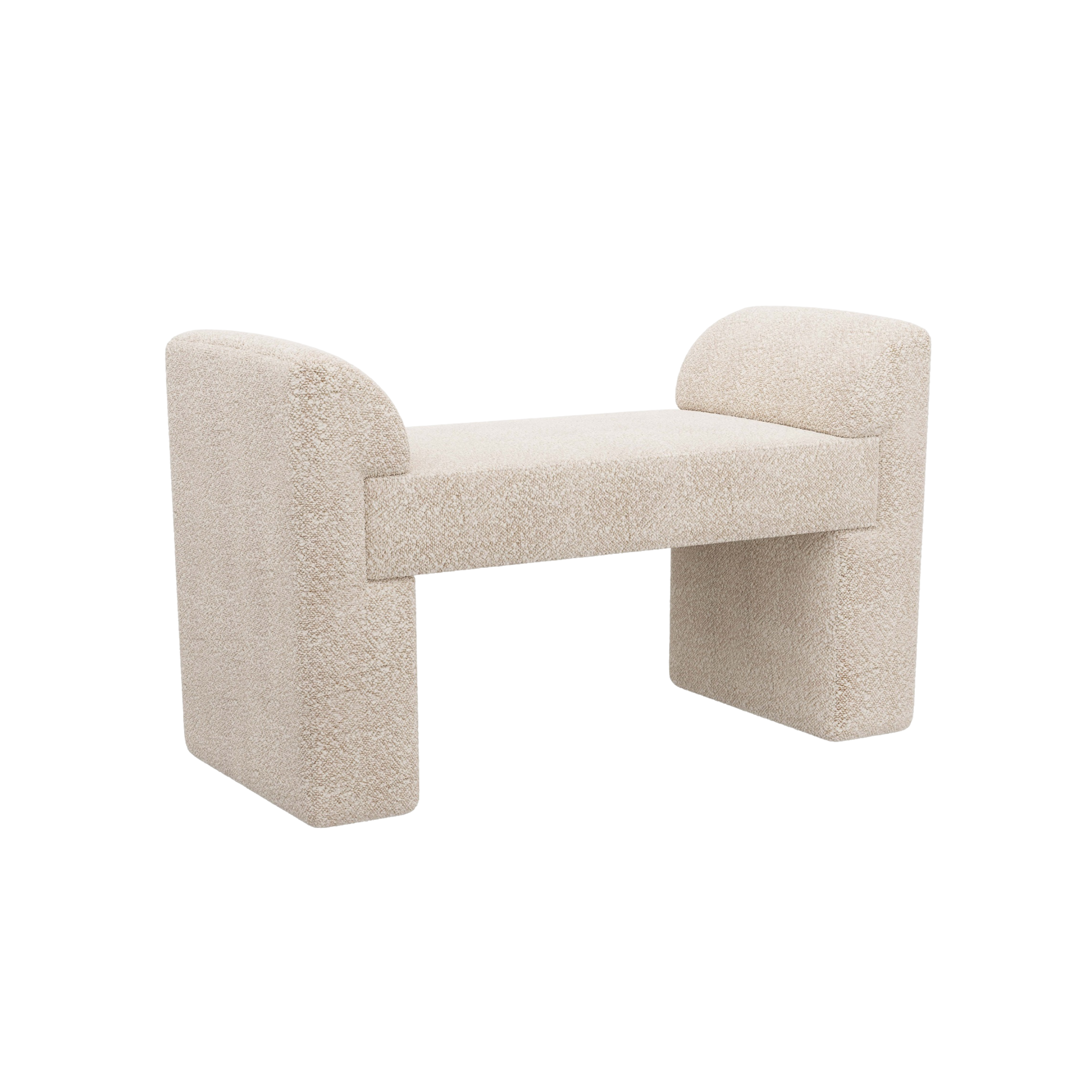 Windemere Bench in Cream Sherpa