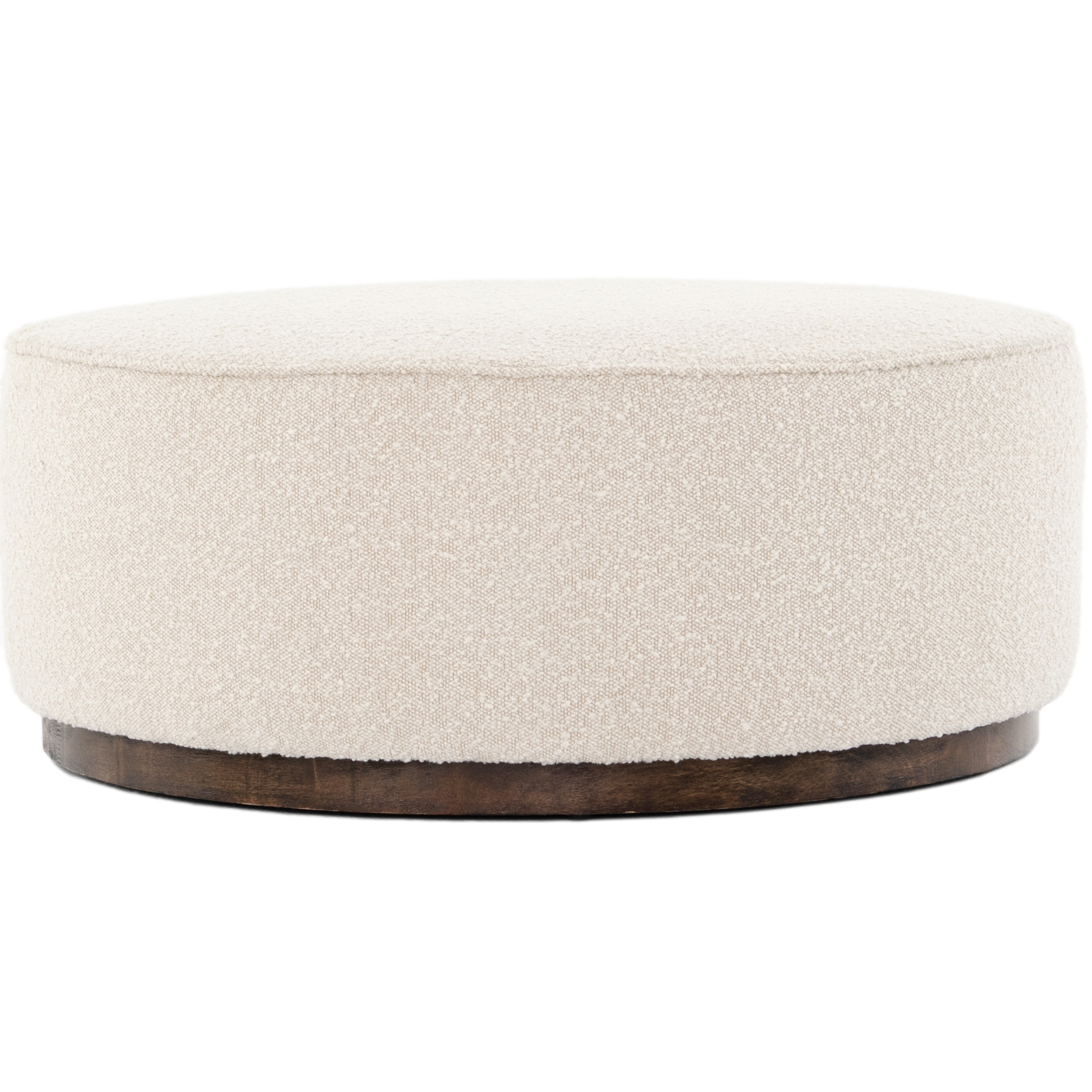 Sinclair Large Round Ottoman in Knoll Natural