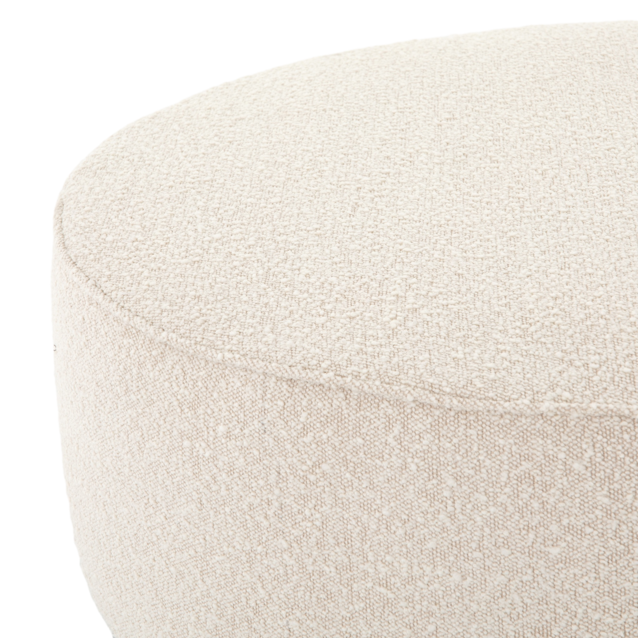 Sinclair Large Round Ottoman in Knoll Natural