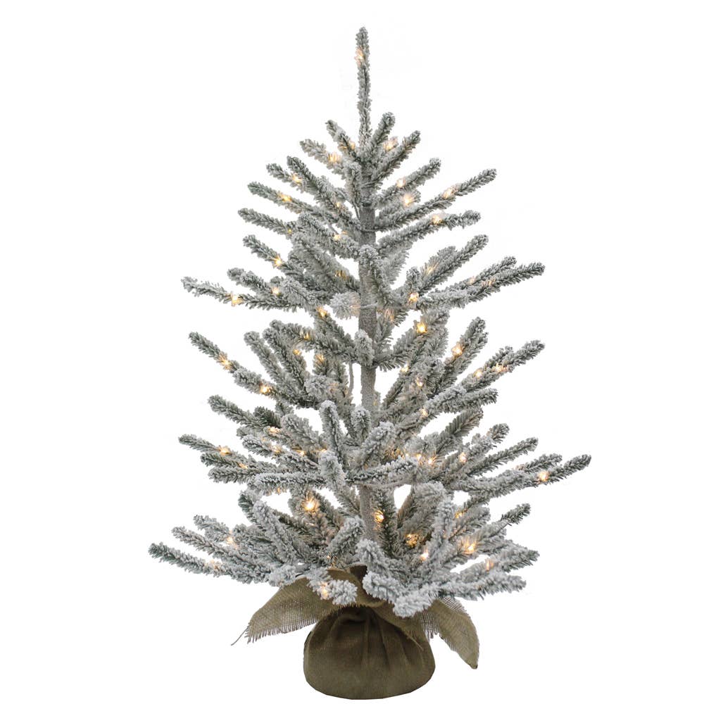 3&#39;PRELIT WRM WHITE LED FLCK VAIL TREE