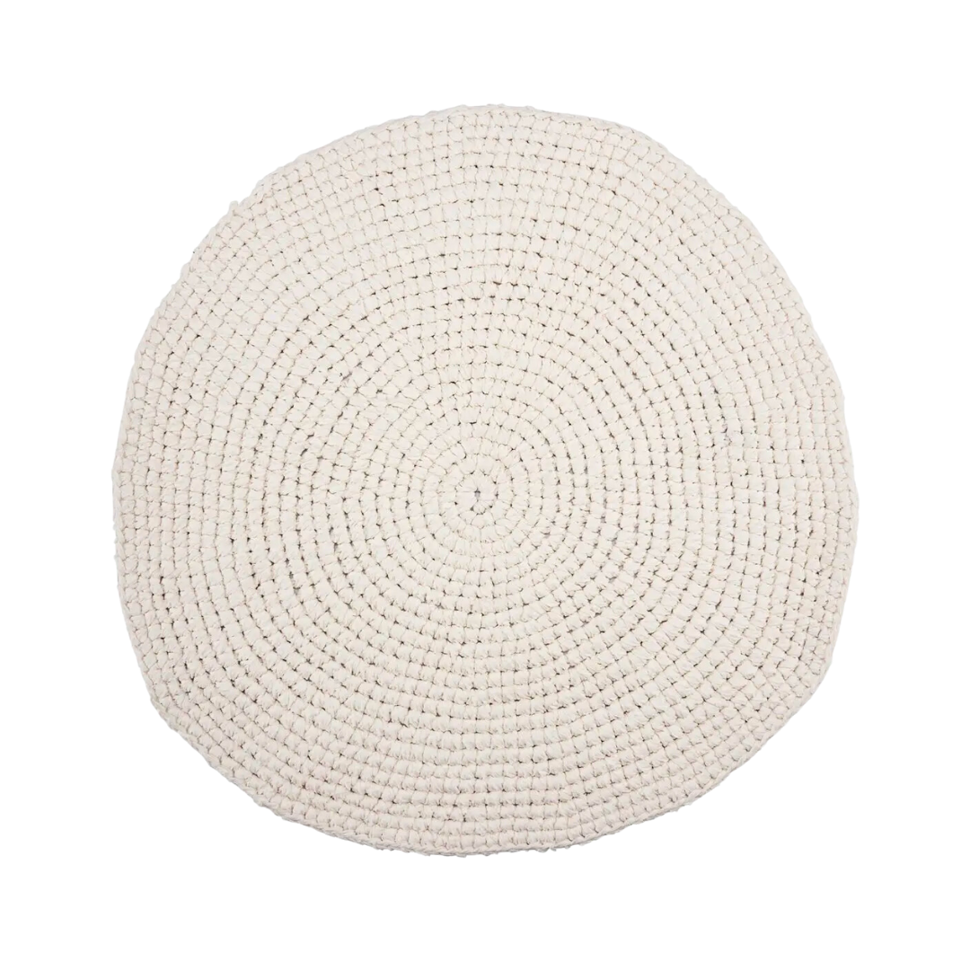 Crochet White Rug