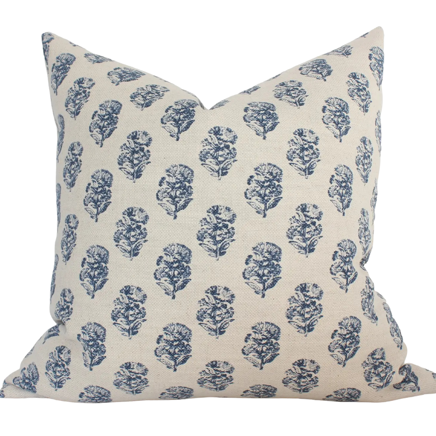 Navy Blue Floral Pillow